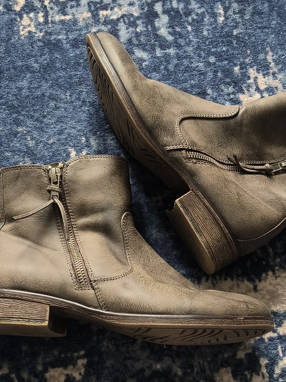 Women's Side-Zip Ankle Booties in Taupe
